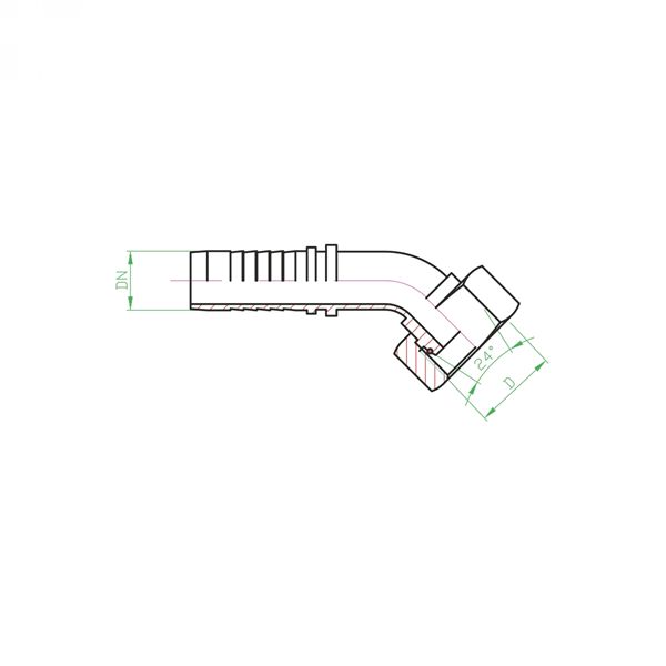 DKOL 45° ( M20 / M1 M ) Priključci za hidraulička crijeva prema EN 853
