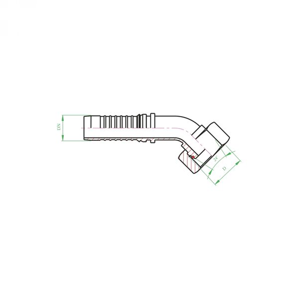 DKOS 45° ( M30 - M2 M ) Priključci za visokotlačna hidraulička crijeva prema EN 856 4SH (INTERLOCK)