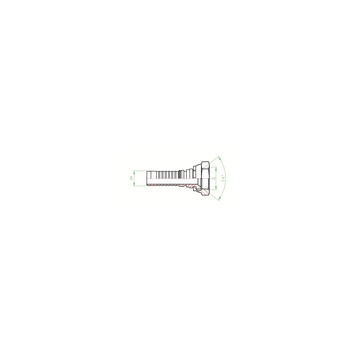 DKJ ( D60 / DUNF ) Priključci za visokotlačna hidraulička crijeva prema EN 856 4SH (INTERLOCK)