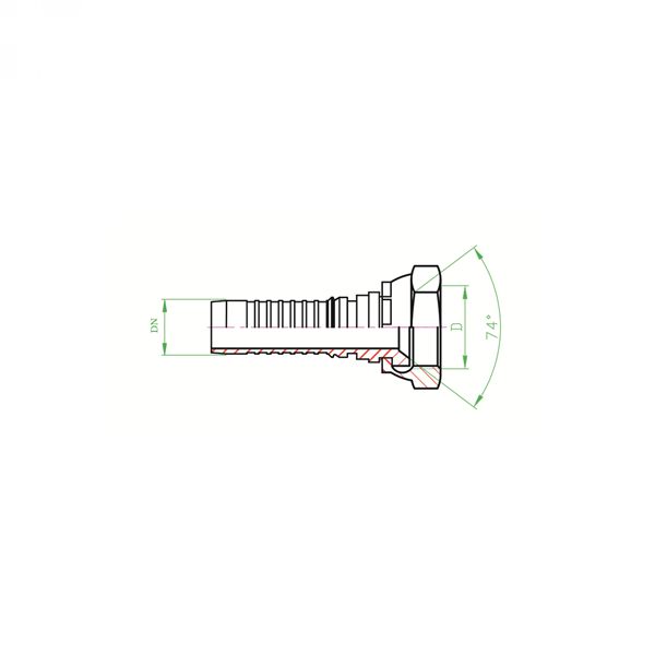 DKJ ( D60 / DUNF ) Priključci za visokotlačna hidraulička crijeva prema EN 856 4SH (INTERLOCK)